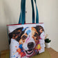 Jack le chien Sac en simili cuir bleu canard
