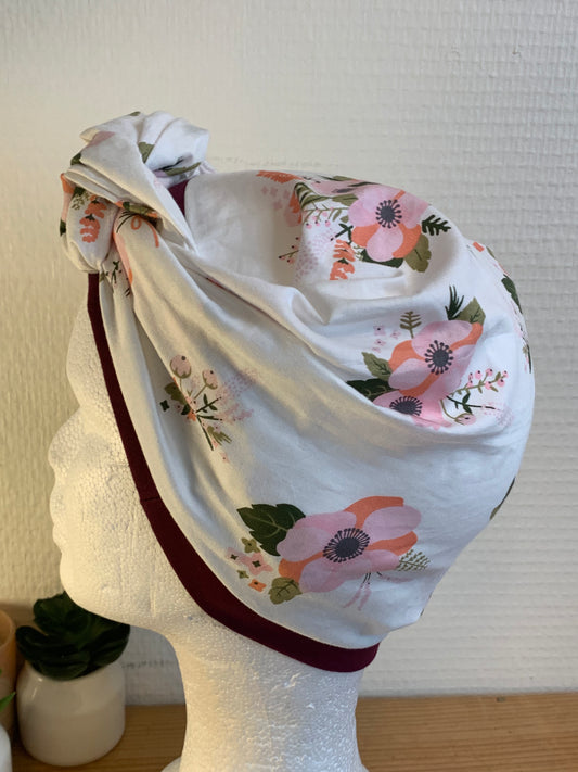 SUBLIMANT Grand bonnet de chimiothérapie foulard légèreté coton N23