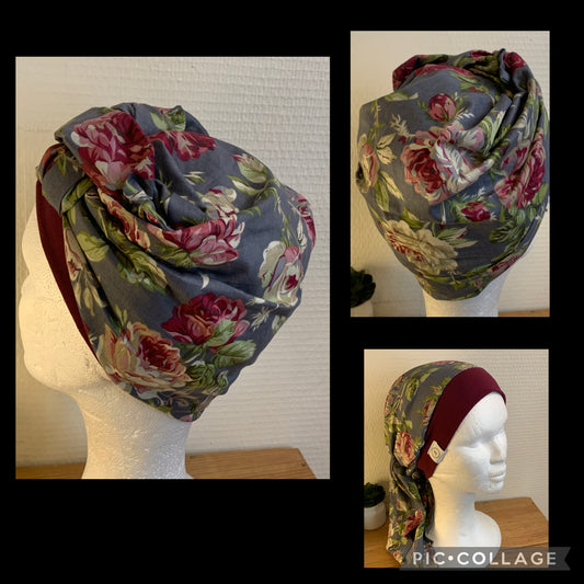 SUBLIMANT Grand bonnet de chimiothérapie foulard légèreté coton N24