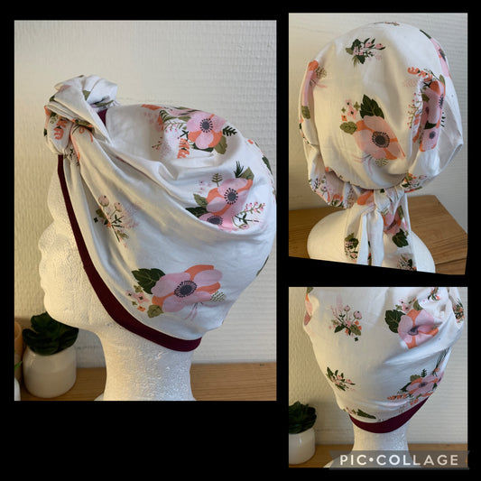 SUBLIMANT Grand bonnet de chimiothérapie foulard légèreté coton N23