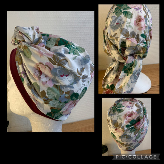 SUBLIMANT Grand bonnet de chimiothérapie foulard légèreté coton N22