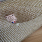 Pochette enveloppe beige moucheté doré