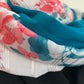 Lac en fleurs    Foulard double tour de cou REVERSIBLE en  MODELE UNIQUE