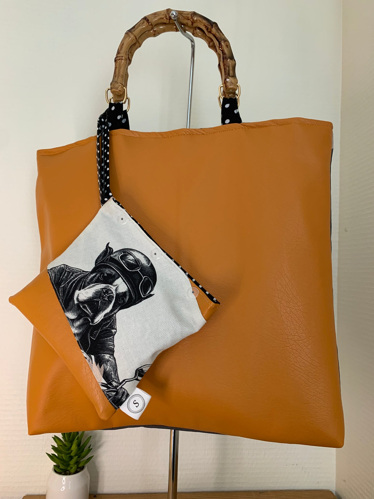 William le chien motard  Sac cabas MODELE UNIQUE