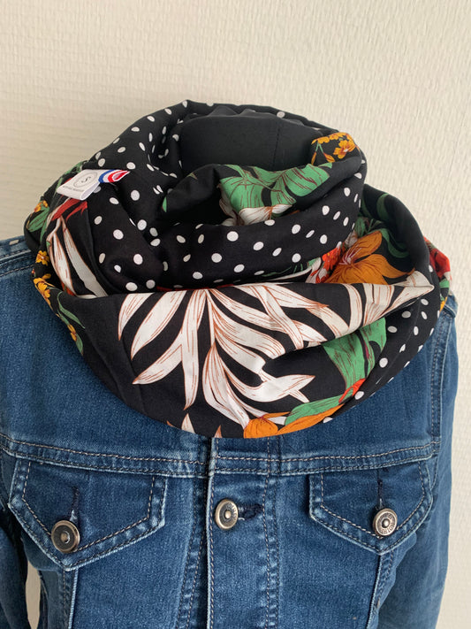 Lise Pois Foulard double snood REVERSIBLE