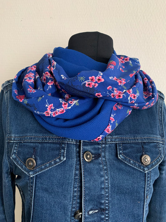 Biwa Foulard double snood REVERSIBLE MODELE UNIQUE