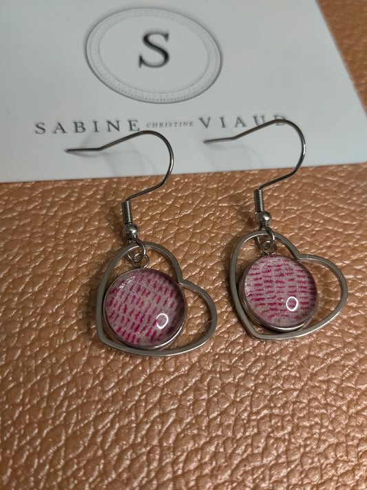 ZOU 016 Boucles d'oreilles garniture coton