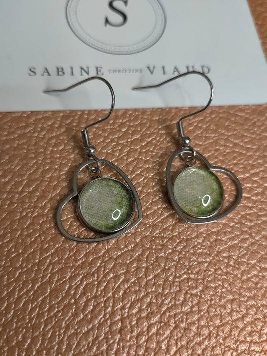 ZOU 015 Boucles d'oreilles garniture coton