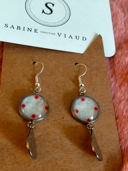 Z 024 Boucles d'oreilles crochet en plaqué argent