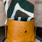 Clous 3  Sac Besace simili cuir moutarde vieilli bandoulière chainette dorée