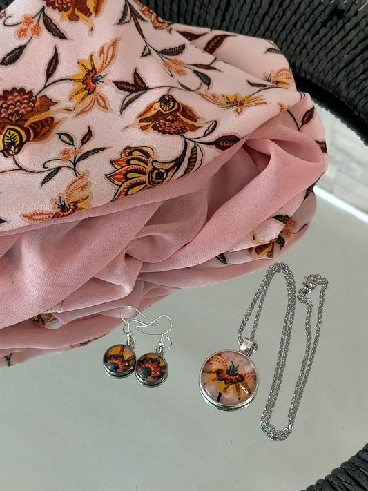 Radieuse Parure pendentif et boucles d'oreilles