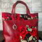 Elégance rouge Sac cabas